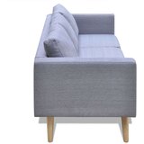 vidaXL sofa Trosjed od Tkanine Svijetlo Sivi Cijene