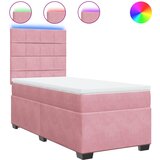 vidaXL Box spring krevet s madracem ružičasti 90x190 cm baršunasti | shoptok.hr