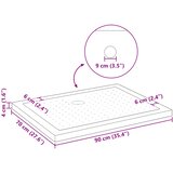  Podloga za tuš s točkicama 90 x 70 x 4 cm ABS Crna | shoptok.hr