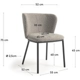 Kave Home Siva blagovaonska stolica Ciselia – | shoptok.hr