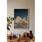 Wallxpert uramljena slika 115242, beli oblaci pod tamnoplavim nebom, 30 x 40 cm, beli ram | Eponuda.com