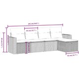  5-dijelna vrtna garnitura s jastucima svijetlosiva poliratan | shoptok.hr