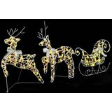 vidaXL LED jelene med 60 LED 3 pcs Toplo bela PET | Shoptok.si