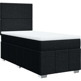 vidaXL Krevet s oprugama i madracem crni 90x200 cm od tkanine | shoptok.hr