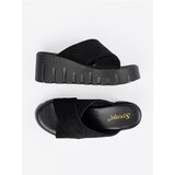 SEASTAR Women's suede wedge flip-flops black | shoptok.hr