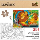  Otroške puzzle The Lion King Dvostransko 24 Kosi 70 x 1,5 x 50 cm (12 kosov) | Shoptok.si