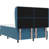 Box Spring Krevet s Madracem Tamnoplavi 160x200 cm Baršun | shoptok.hr