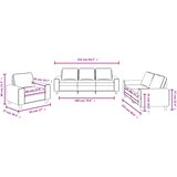  3-dijelni set sofa tamnosivi od tkanine | shoptok.hr