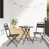 vidaXL Sklopive vrtne stolice 2 kom Antracit 42x52x82 cm Čelik obložen prahom | shoptok.hr