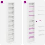 Cd ormar 2 kom. Bijela 33 x 23,5 x 175 cm Konstruirano drvo | shoptok.hr