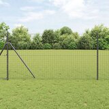  Stupovi ograde 52 kom Sivi Ø32 mm 190 cm Galvanizirani čelik | shoptok.hr