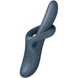 Satisfyer Heat Flex 4 - vibrator s grijačem i fleksibilnom klitoralnom rukom (sivi) | shoptok.hr