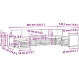  Set vanjskih sofa 6 kom. Prirodna i svjetlosiva | shoptok.hr