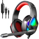 INF H100 igralne slušalke black+red, (21537711) | Shoptok.si