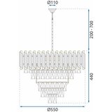 Toolight luster s kristalima APP1058-CP | shoptok.hr