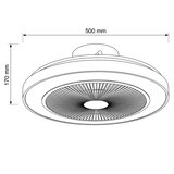 Brilagi LED prigušiva plafonski ventilator LED/38W/230V 50 cm bela/smeđa + daljinski upravljač | Eponuda.com