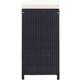 Poli 7-dijelni vrtni barski set od poliratana s jastucima crni | shoptok.hr