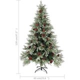 vidaXL božićno drvce sa šiškama zeleno-bijelo 120 cm PVC i PE | shoptok.hr