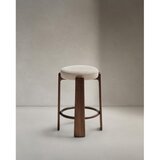 Kave Home Bež/v temni naravni barvi barsko stol iz masivnega jesena (višina sedeža 75 cm) Granite – | Shoptok.si