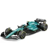 aston martin AMR23 F1 trkaći automobil metalni model 1/43 (fernando alonso #14, verzija s kacigom)