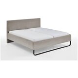 Meise Möbel Siva/rjava oblazinjena zakonska postelja 180x200 cm Swing – Cene