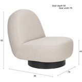 Zuiver Bež vrtljiv fotelj Eden – | Shoptok.si