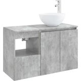  Set namještaja za kupaonicu 2 kom. Betonska siva 49,5 x 35 x 80 cm | Shoptok.si