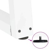  Noge jedilne mize V-oblika 3 kosi Bela 80x(72-73,3) cm Jeklo | Shoptok.si