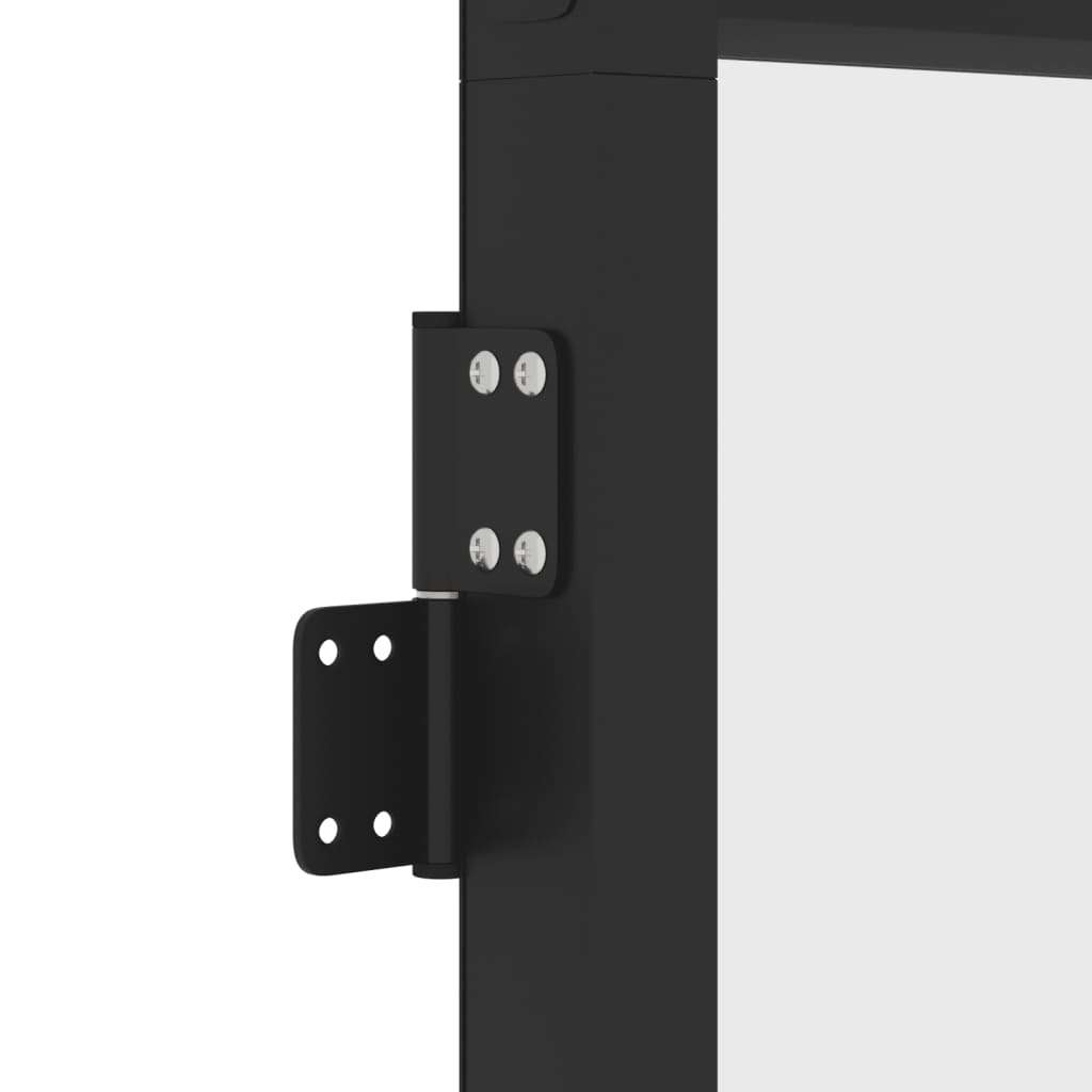 VidaXL Notranja vrata ozka črna 93x201,5 cm kaljeno steklo in aluminij Slike