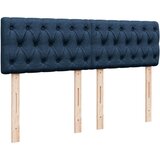 VidaXL Box spring postelja z vzmetnico modra 140x190 cm blago, (21304393) Slike
