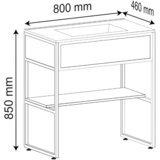 MID.YOU Kombiniran Umivalnik Bitila 80, Bela, Črna | Shoptok.si