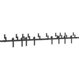 vidaXL Komplet opreme za drsna vrata 152,5 cm jeklo črne barve | Shoptok.si