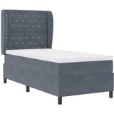  s opruga kutije s madracem Tamno siva 90 x 200 cm Baršun | shoptok.hr