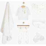 Just kiddin baby set 6u1 (kardigan, hlače, podbradnjak, traka, rukavice, dekica) buzzin around lemons | shoptok.hr