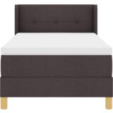  Postelja z vzmetnico Temno rjava 200 x 90 cm Poliester, (5000123883) | Shoptok.si