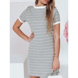 DStreet Sukienka damska mini prążkowana FITLINES szara | Shoptok.si
