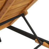  Ležaljka na suncu crna 200x55x35 cm masivno bagremovo drvo | shoptok.hr