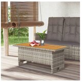  vrtni stol sivi 100x50x43/63 cm od drva bagrema i poliratana | shoptok.hr