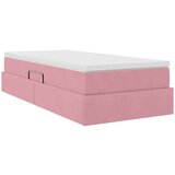  Krevet s madracem i skladištem Ružičasta 90 x 190 cm Baršun | shoptok.hr