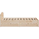 vidaXL Okvir kreveta bez madraca 150 x 200 cm od masivne borovine | shoptok.hr