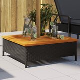 vidaXL Pokrov za podstavek za senčnik črn 70x70x25 cm ratan in akacija cene