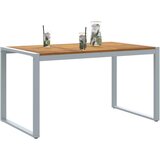  Stol za vrt Siva 140 x 80 x 75 cm Čvrsto drvo akacije | Eponuda.ba