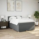  Krevet s oprugama i madracem tamnosivi 140x190 cm od tkanine | shoptok.hr