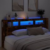  LED uzglavlje boja dimljenog hrasta 220x18,5x103,5 cm | shoptok.hr