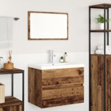 vidaXL Komplet pohištva za kopalnico 3 pcs Stari les 60 x 38.5 x 45 cm | Shoptok.si