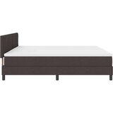 Box Postelja z vzmetnico z vzmetnico Temno rjava 200 x 200 cm blago, (5000128318) | Shoptok.si
