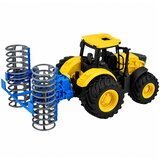  Agricultural Farm Tractor with Roller Lights Sounds Yellow 1:24 | Shoptok.si