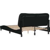  Okvir kreveta s LED svjetlima crni 140 x 190 cm od tkanine | shoptok.hr