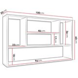  Zidna polica PAPIKO 60x100 cm bela | Eponuda.com