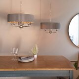  Endon 94397 - Luster na lancu HIGHCLERE 6xE14/40W/230V sivi/sjajni hrom | Eponuda.com